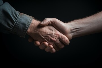 Business shaking hands. Corporate teamwork. Generate Ai