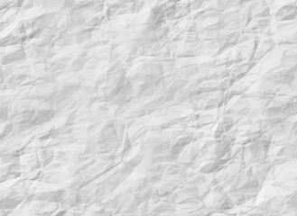 Crumpled white paper background. Realistic crumpled textured paper. Collage concept. Background for collages, banners and other designs. Vector illustration