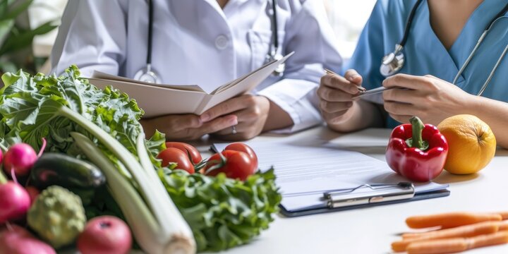 A nutritionists during a consultation - Powered by Adobe