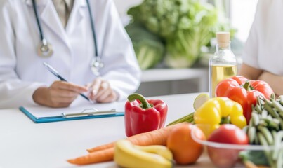A nutritionists during a consultation