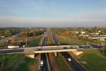 Battle Creek, Michigan Aerial - I-94 - New Bridge 