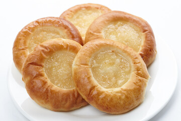 sweet buns on the white