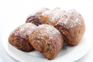 sweet buns on the white