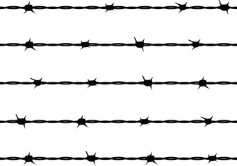 Barbed Wire Fence Symbol Illustration