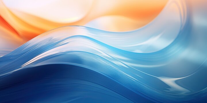 Close-up of vivid abstract wave patterns with a bokeh effect conveying fluidity and movement