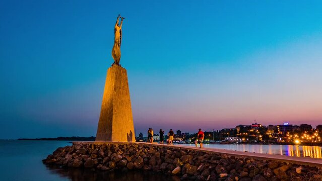 Timelapse Nesebar on Bulgarian Black Sea Coast