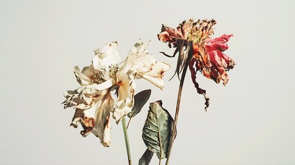 elegy in bloom: withered flowers' grace