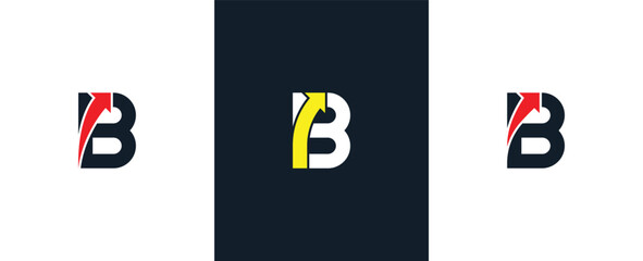 initial Letter B Arrow Logo Concept icon sign symbol Design Element. Financial, Consulting, Logistics Logotype. Vector illustration logo template © sir7
