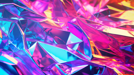 Mesmerizing Abstract Crystal Texture in Vivid Hues: High-Resolution Seamless Background