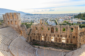 Odeon of Herodes Atticus is a stone Roman theatre structure located on the southwest slope of the...