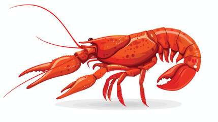 Crawfish isolated on white background cartoon vector
