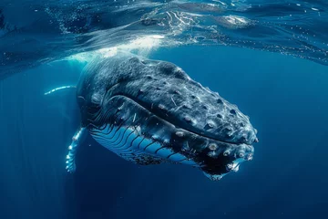 Stoff pro Meter Whale in the sea in polar regions © paul