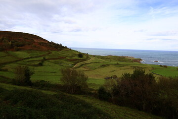 View on a valley in the province of Asturias, in northern Spain.