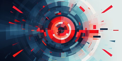 Arrow in middle of target, Generative AI illustration