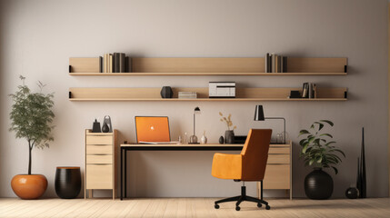 Organized workspace with your product neatly integrated
