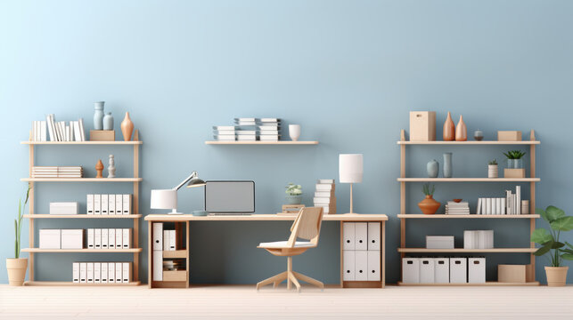 Workspace with your product neatly integrated