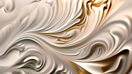 Slow motion abstract background. White and gold motion backgrounds. Calm colors. Abstract video can use in vertical position. Live wallpaper best for yours video cover, intro, opener, presentation - Powered by Adobe