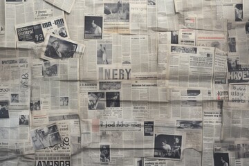 several newspaper pages are laying side by side - obrazy, fototapety, plakaty