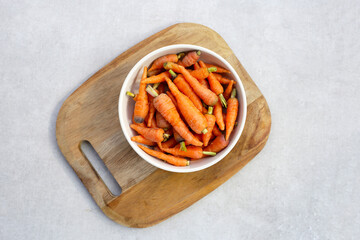 Fresh baby carrot, Excellent source of vitamin A and beta-carotene
