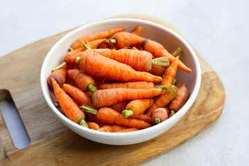 Fresh baby carrot, Excellent source of vitamin A and beta-carotene