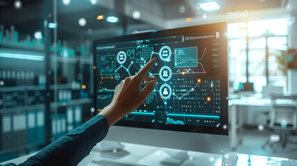 Digital transformation concept. Binary code. AI Artificial Intelligence