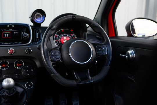 Sports car steering wheel