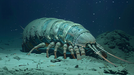 A giant isotope scavenging on the ocean floor - obrazy, fototapety, plakaty