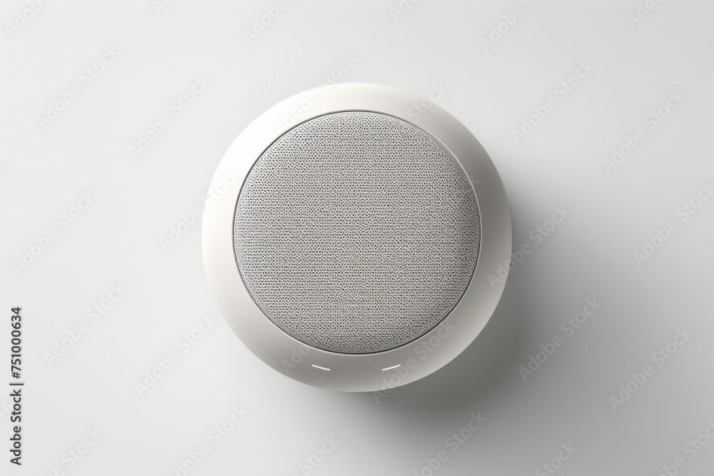 Poster smart speaker. background with selective focus and copy space