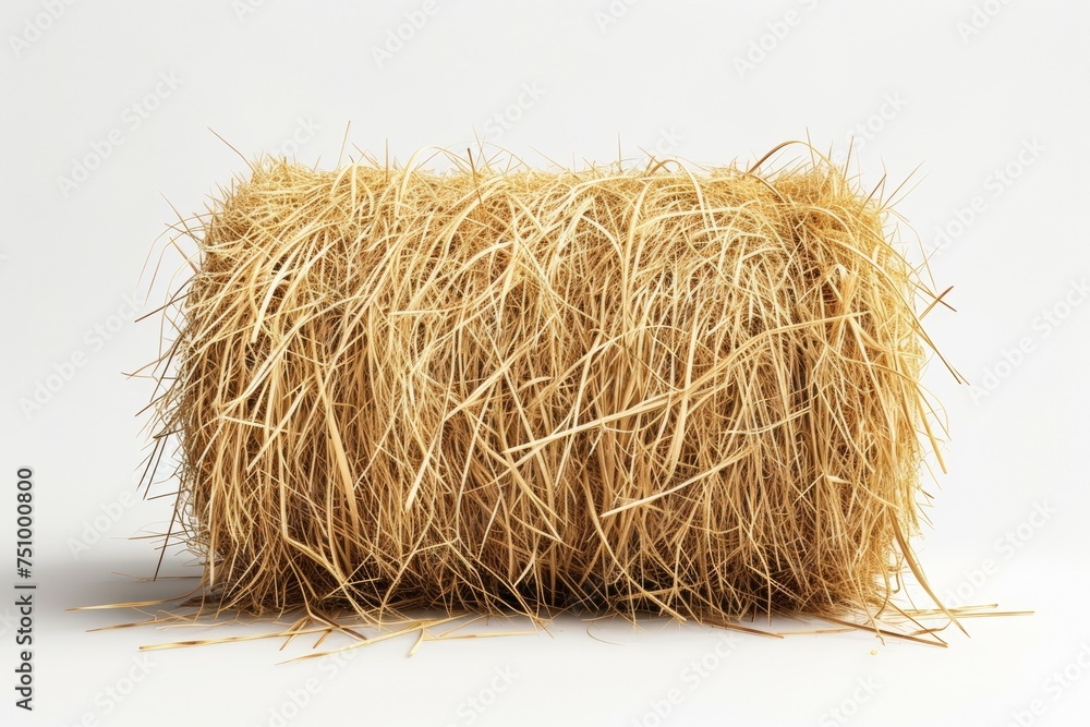 Poster harvesting hay. background with selective focus and copy space