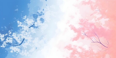 Obraz na płótnie Canvas Sakura cherry blossom in spring - tender beautiful pastel floral abstraction