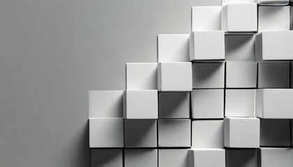 shifted white rectangle boxes block background wallpaper banner with copy space