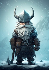 Viking face - vector art minimalist representation, Valhalla