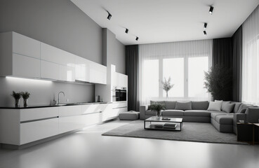 Nowoczesne mieszkanie w stylu minimalistycznym.