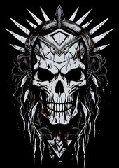 Viking face - vector art minimalist representation, Valhalla