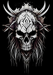 Viking face - vector art minimalist representation, Valhalla