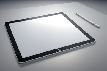 Tablet with empty screen. 