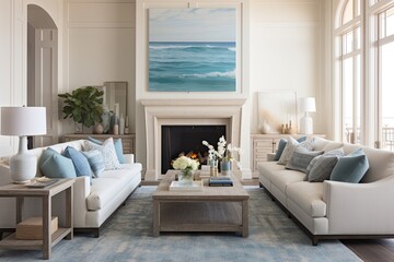 Sandy Coastal Bliss: Mediterranean Color Palette for a Dreamy Living Room