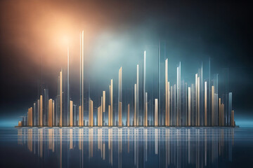 Modern colorful chart, finance.