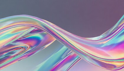 abstract fluid iridescent holographic neon curved wave in motion colorful background 3d render gradient design element for backgrounds banners wallpapers posters and covers