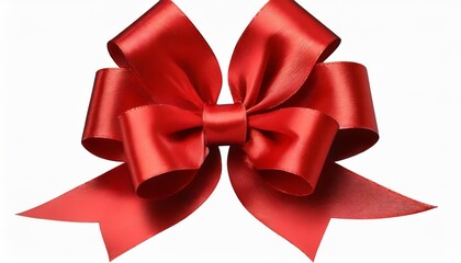red bow isolated on white background with clipping path full depth of field focus stacking png