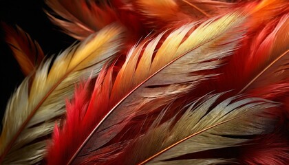 beautiful abstract red feathers on black background yellow feather texture on colorful pattern and red background orange feather wallpaper love theme wedding valentines day red gradient