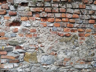 old wall - stone and bricks