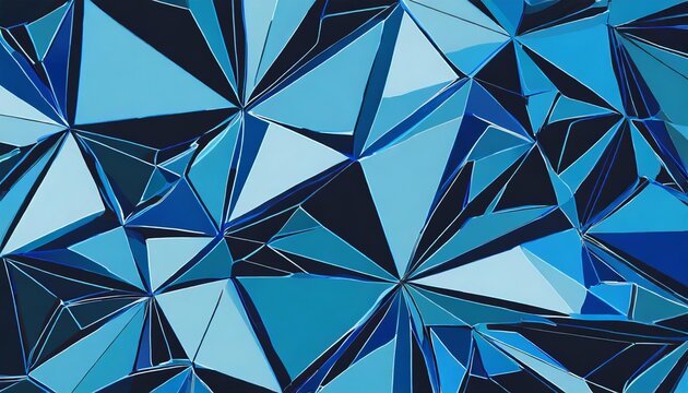 rich blue polygons intricately arranged
