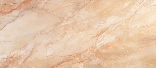 This close-up view showcases the intricate details and textures of a soft beige marble surface,...