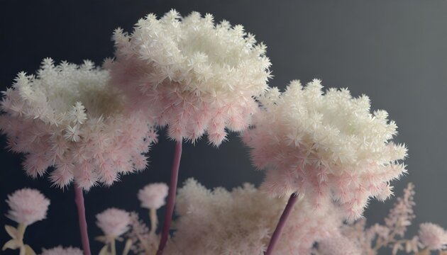 vertical image of the fluffy flower clusters of brandywine foamflower tiarella cordifolia brandywine