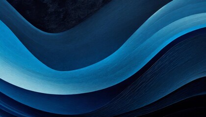 black dark azure cobalt sapphire blue abstract background color gradient geometric shape wave wavy curved line rough grunge grain - obrazy, fototapety, plakaty
