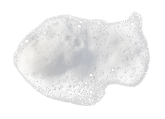 Soap foam with lots of bubbles on transparent background (png image)