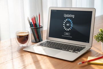 Software update on computer for modish version of device software upgrade
