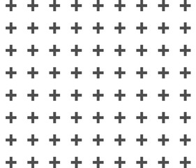 A pattern of advantages. Crosses, pluses isolated pattern. PNG file. Marking on a blank background. Gray pattern. Simple seamless background.