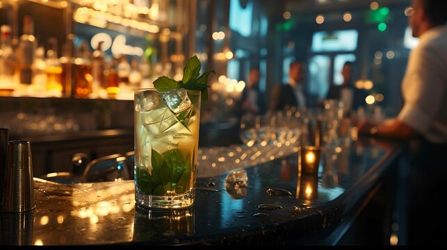Classic Long Drinks at Cocktail Party, Professional Elegance, longdrinks, gin, tonic, Moscow